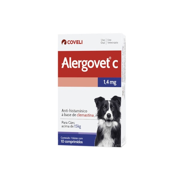 Alergovet C 1,4mg 10 comprimidos - Coveli Alergovet C 1,4mg 10 comprimidos - Coveli