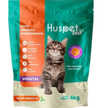 Areia Higiênica Biodegradável Para Gatos Huspet - Huspet