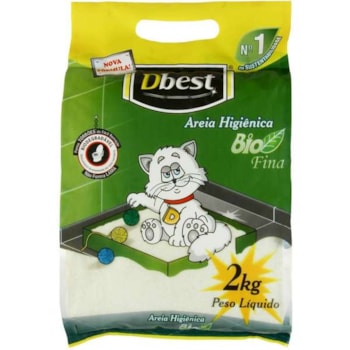 Areia Higienica Dbest Bio Fina 2kg - Dbest Areia Higienica Dbest Bio Fina 2kg - Dbest
