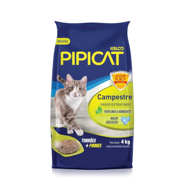 Areia Higienica Pipicat Campestre 4kg - Pipicat Areia Higienica Pipicat Campestre 4kg - Pipicat
