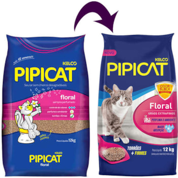 Areia Higienica Pipicat Floral - Kelcat Areia Higienica Pipicat Floral - Kelcat