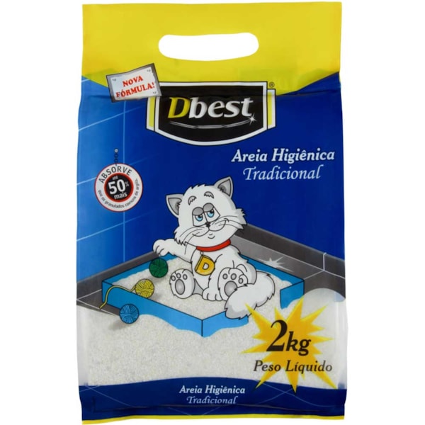Areia Sanitaria Dbest Tradicional 2kg - Dbest Areia Sanitaria Dbest Tradicional 2kg - Dbest