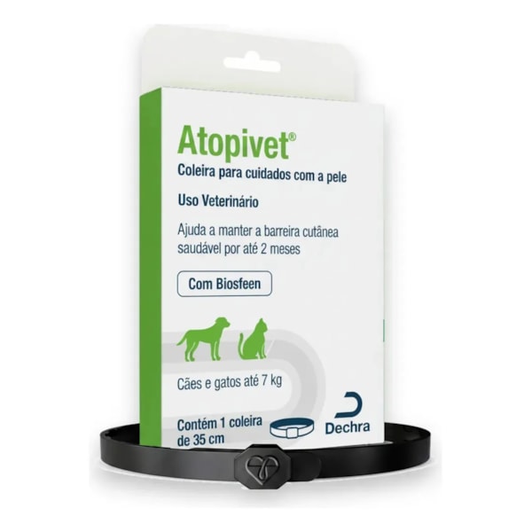 Atopivet Coleira Caes/Gatos Cuidados Com A Pele Até 7 Kg - 35cm P Atopivet Coleira Caes/Gatos Cuidados Com A Pele Até 7 Kg - 35cm P