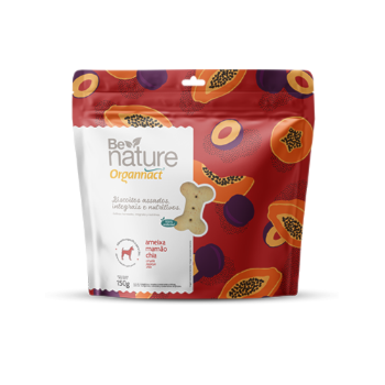 Biscoito Be Nature Ameixa, Mamão e Chia 150g - Organnact Biscoito Be Nature Ameixa, Mamão e Chia 150g - Organnact