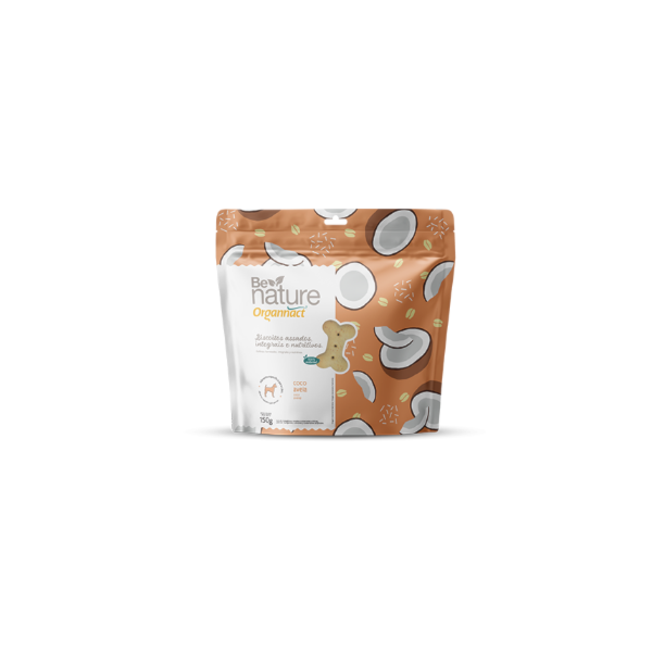 Biscoito Be Nature Coco e Aveia 150g - Organnact Biscoito Be Nature Coco e Aveia 150g - Organnact