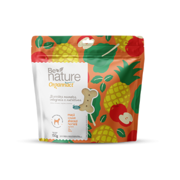 Biscoito Be Nature Maça, Couve, Abacaxi e Hortelã 150g - Organnact Biscoito Be Nature Maça, Couve, Abacaxi e Hortelã 150g - Organnact