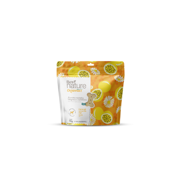 Biscoito Be Nature Maracujá, Camomila e Mel 150g - Organnact Biscoito Be Nature Maracujá, Camomila e Mel 150g - Organnact