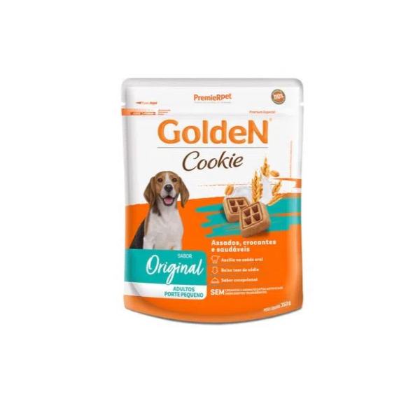 Biscoito Golden Cookie Original Cães Adulto Pequeno Porte 350g - Golden Biscoito Golden Cookie Original Cães Adulto Pequeno Porte 350g - Golden