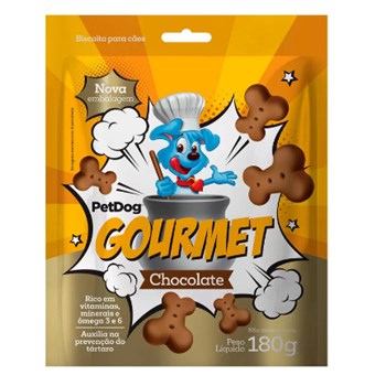 Biscoito Para Cães Gourmet de Sabor Chocolate 180g - PetDog