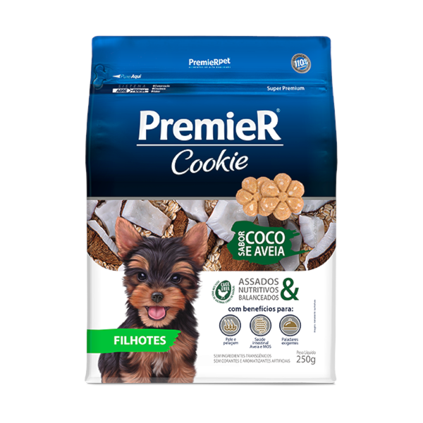 Biscoito Premier Cookie Coco e Aveia - Cães Filhotes Biscoito Premier Cookie Coco e Aveia - Cães Filhotes