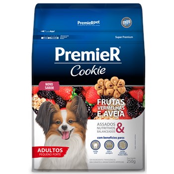 Biscoito Premier Cookie Raças Pequenas Frutas Vermelhas e Aveia - Cães Adultos