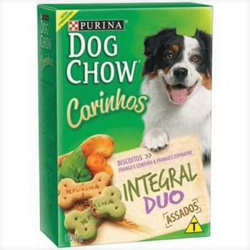 Biscoito Purina Dog Chow Carinhos Integral Duo Raças Médias e Grandes - Cães Adultos