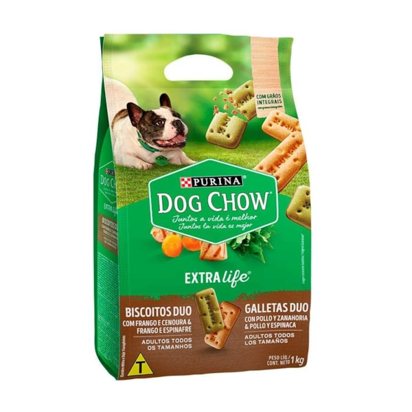 Biscoito Purina Dog Chow Carinhos Integral Duo Raças Pequenas - Cães Adultos Biscoito Purina Dog Chow Carinhos Integral Duo Raças Pequenas - Cães Adultos