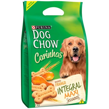 Biscoito Purina Dog Chow Carinhos Integral Maxi Raças Médias e Grandes - Cães Adulto