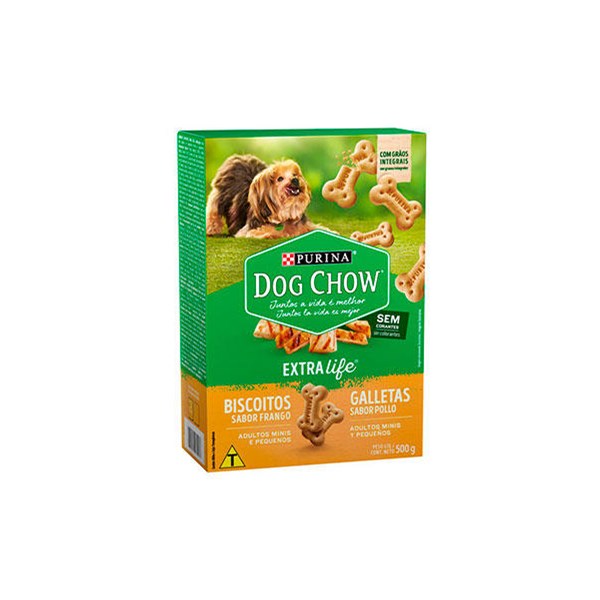 Biscoito Purina Dog Chow Carinhos Integral Raças Mini e Pequenas - Cães Adultos