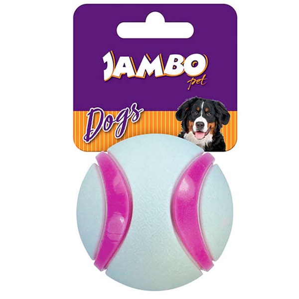 Bola Para Cães Dual Foam Cinza com Rosa - Jambo