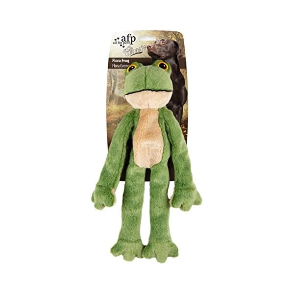 Brinquedo AFP Classic Flora Frog de Pelúcia para Cães Brinquedo AFP Classic Flora Frog de Pelúcia para Cães