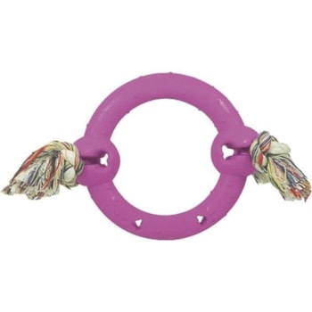 Brinquedo Anel Maciço Borracha com Corda G - Furacão Pet Brinquedo Anel Maciço Borracha com Corda G - Furacão Pet