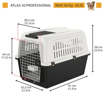 Caixa de Transporte Atlas 50 Profissional - Ferplast Caixa de Transporte Atlas 50 Profissional - Ferplast