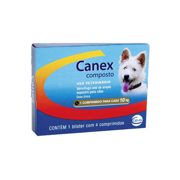 Canex Composto 10kg 4 comprimidos - Ceva Canex Composto 10kg 4 comprimidos - Ceva
