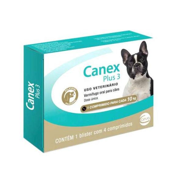 Canex Plus 3 10kg 4 comprimidos - Ceva Canex Plus 3 10kg 4 comprimidos - Ceva