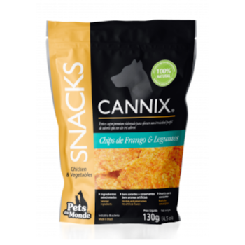 Cannix Chips de Frango e Legumes 130g - Pets Du Monde Cannix Chips de Frango e Legumes 130g - Pets Du Monde