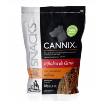Cannix Língua Bovina 80g - Pets Du Monde Cannix Língua Bovina 80g - Pets Du Monde