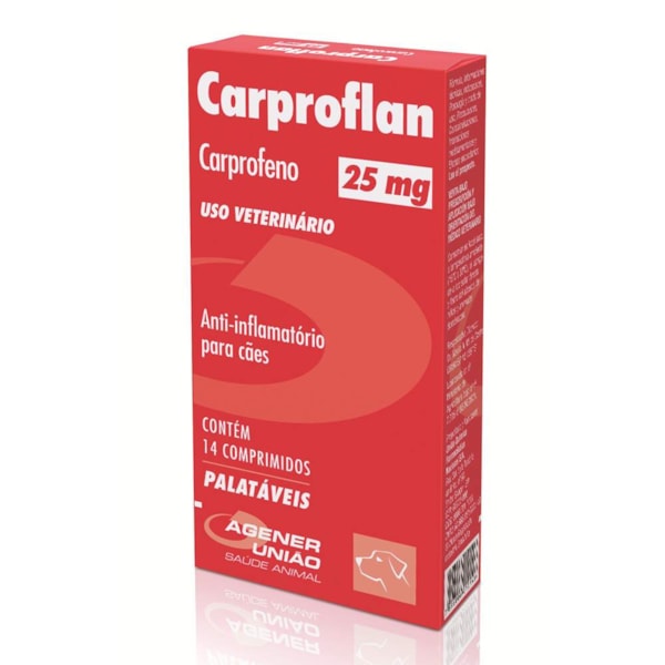 Carproflan 25mg 14 comprimidos - Agener União Carproflan 25mg 14 comprimidos - Agener União