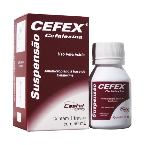Cefex Suspensão 1 Frasco 60ml - Castel Pharma Cefex Suspensão 1 Frasco 60ml - Castel Pharma