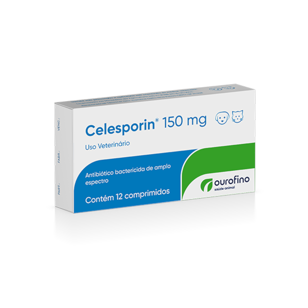 Celesporin 150mg 12 comprimidos - Ouro FIno Celesporin 150mg 12 comprimidos - Ouro FIno
