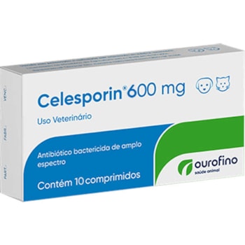 Celesporin 600mg 10 comprimidos - Ouro Fino Celesporin 600mg 10 comprimidos - Ouro Fino