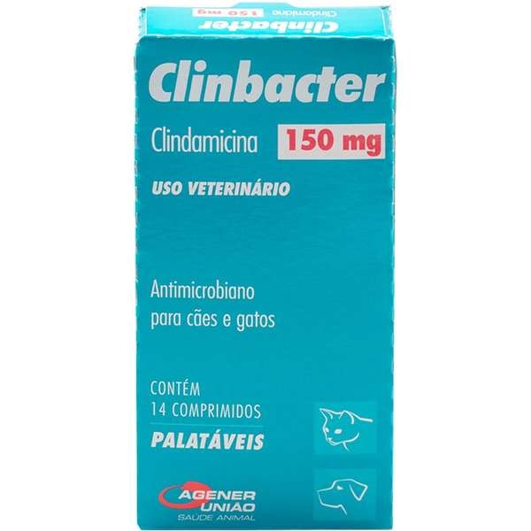 Clinbacter Pet 150mg 14 comprimidos - Agener União Clinbacter Pet 150mg 14 comprimidos - Agener União