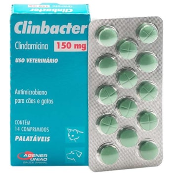 Clinbacter Pet 150mg 14 comprimidos - Agener União Clinbacter Pet 150mg 14 comprimidos - Agener União