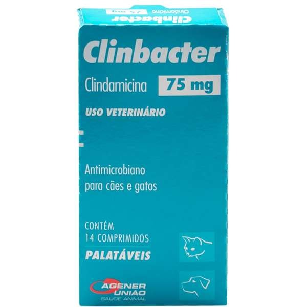 Clinbacter Pet 75mg 14 comprimidos - Agener União Clinbacter Pet 75mg 14 comprimidos - Agener União