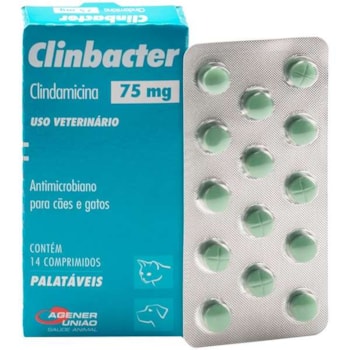 Clinbacter Pet 75mg 14 comprimidos - Agener União