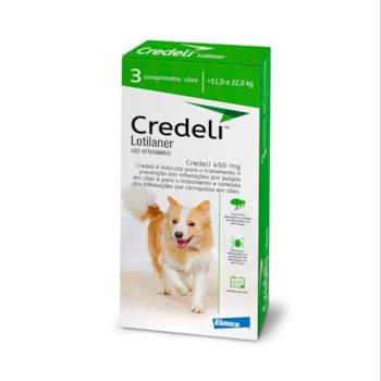 Combo credeli 450 mg 3 comprimidos - 11 a 22 kg - Elanco
