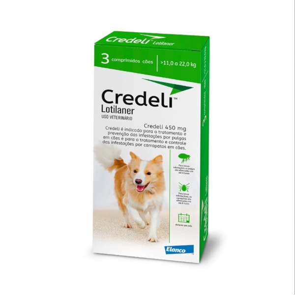 Combo credeli 450 mg 3 comprimidos - 11 a 22 kg - Elanco Combo credeli 450 mg 3 comprimidos - 11 a 22 kg - Elanco