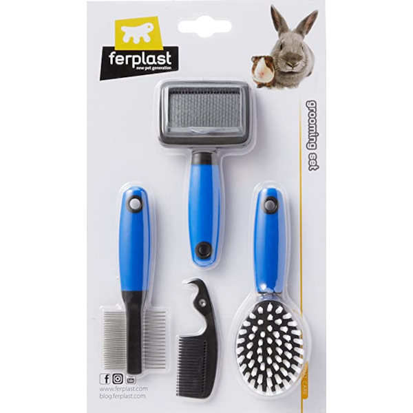 Conjunto Para Roedores de Pente e Escovas Grooming Set - Ferplast Conjunto Para Roedores de Pente e Escovas Grooming Set - Ferplast