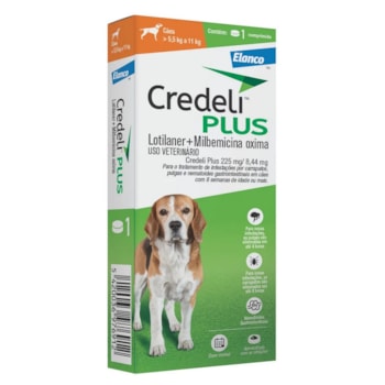 Credeli Plus 225mg 1 comprimido - 5,5 a 11KG - Elanco