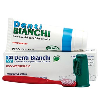 Creme Dental Denti Bianchi Com Escova E Dedeira