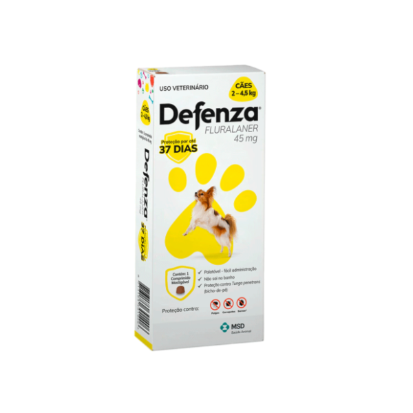 Defenza Cães 2-4,5kg - 45mg MSD Defenza Cães 2-4,5kg - 45mg MSD