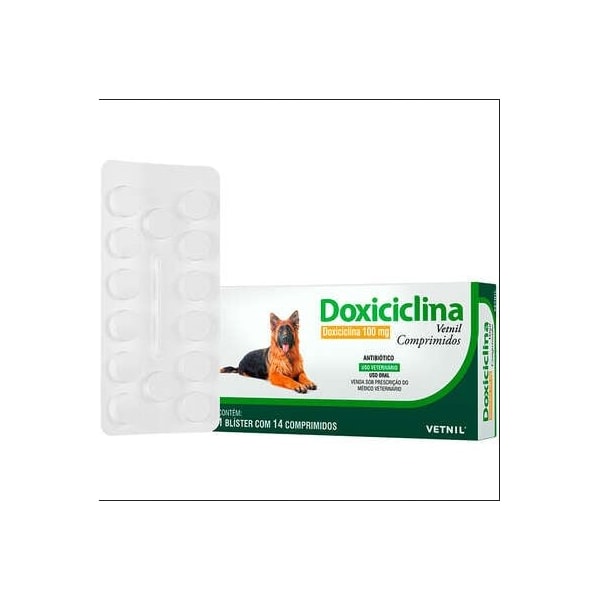 Doxiciclina 100mg 24x14 comprimidos - Vetnil Doxiciclina 100mg 24x14 comprimidos - Vetnil