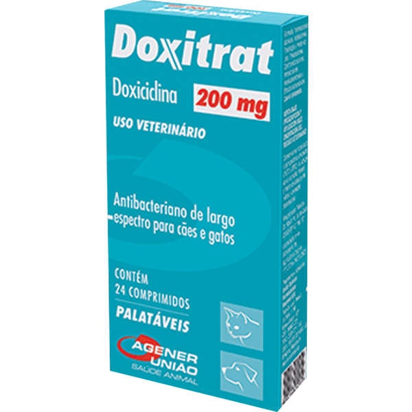 Doxitrat 200mg 24 comprimidos - Agener União Doxitrat 200mg 24 comprimidos - Agener União