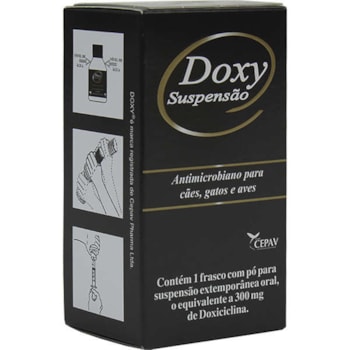 Doxy Suspensão Antimicrobiano 300mg - Cepav Doxy Suspensão Antimicrobiano 300mg - Cepav