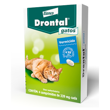 Drontal Gatos 339mg 4 comprimidos Drontal Gatos 339mg 4 comprimidos