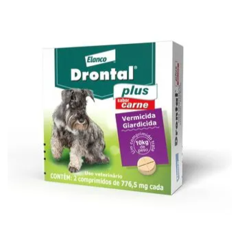 Drontal Plus Cães 10kg 2 comprimidos Drontal Plus Cães 10kg 2 comprimidos