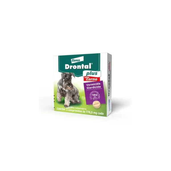 Drontal Plus Cães 10kg 2 comprimidos Drontal Plus Cães 10kg 2 comprimidos