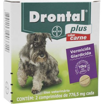 Drontal Plus Cães 10kg 2 comprimidos - Bayer