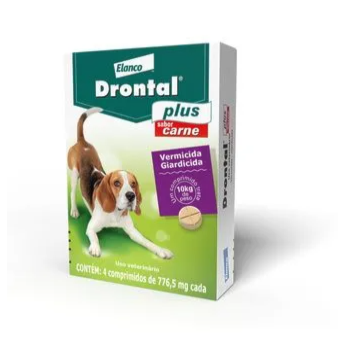 Drontal Plus Cães 10kg 4 comprimidos Drontal Plus Cães 10kg 4 comprimidos