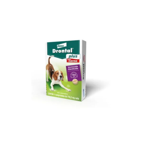 Drontal Plus Cães 10kg 4 comprimidos Drontal Plus Cães 10kg 4 comprimidos